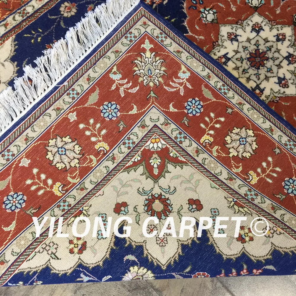 Yilong 4'x6 ручной работы Турецкий Дизайн шерстяной шелковый ковер шерстяные и