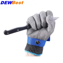 Анти-cut перчатки защитные порезов Stab Устойчив Нержавеющая сталь проволочная металлическая сетка Кухня Мясник порезостойкие защитные перчатки