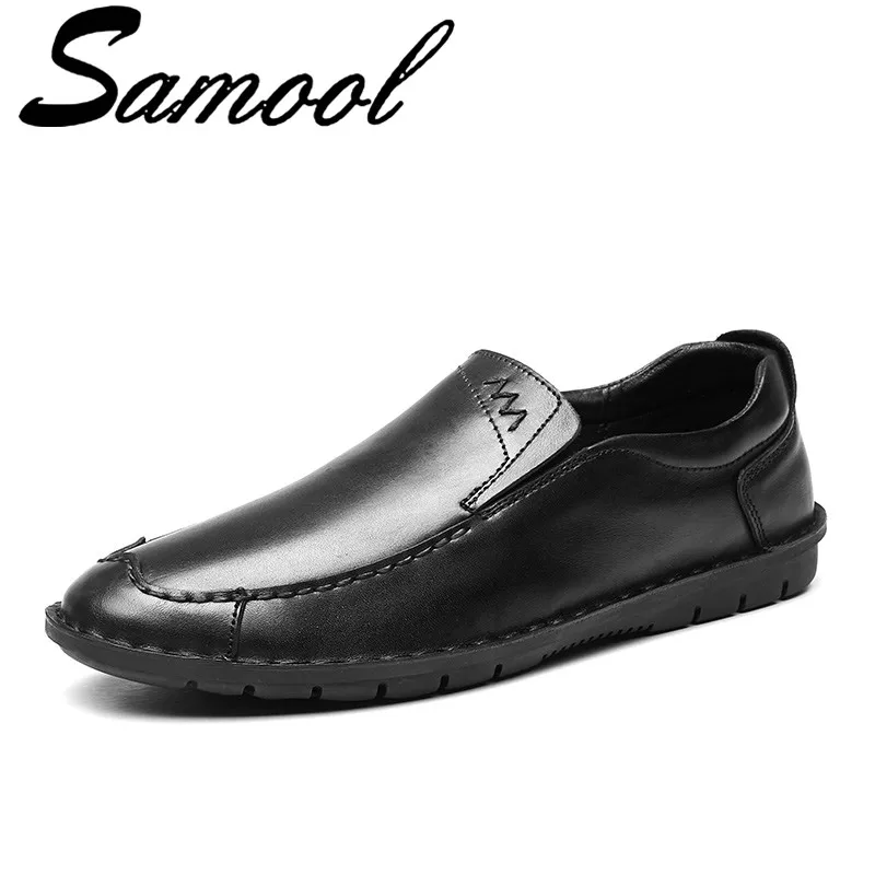 

Men Genuine Leather Loafers Fashion Slip On Boat Shoes For Men Italian Leather Men Loafers Luxury Brand Men zapatos hombre Aux3