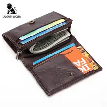LAOSHIZI LUOSEN, натуральная кожа, кредитный держатель для карт мужской карт-Холдер, кошелек, маленький кошелек для монет, держатель для карт, мужской кошелек