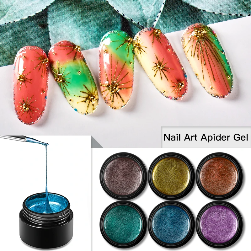 

RBAN NAIL 2/3/6pcs Gel Nail Polish Set Wire Drawing Nail Gel Lacquer Painting Gel Varnish Pulling Silk Spider Creative Nail Art