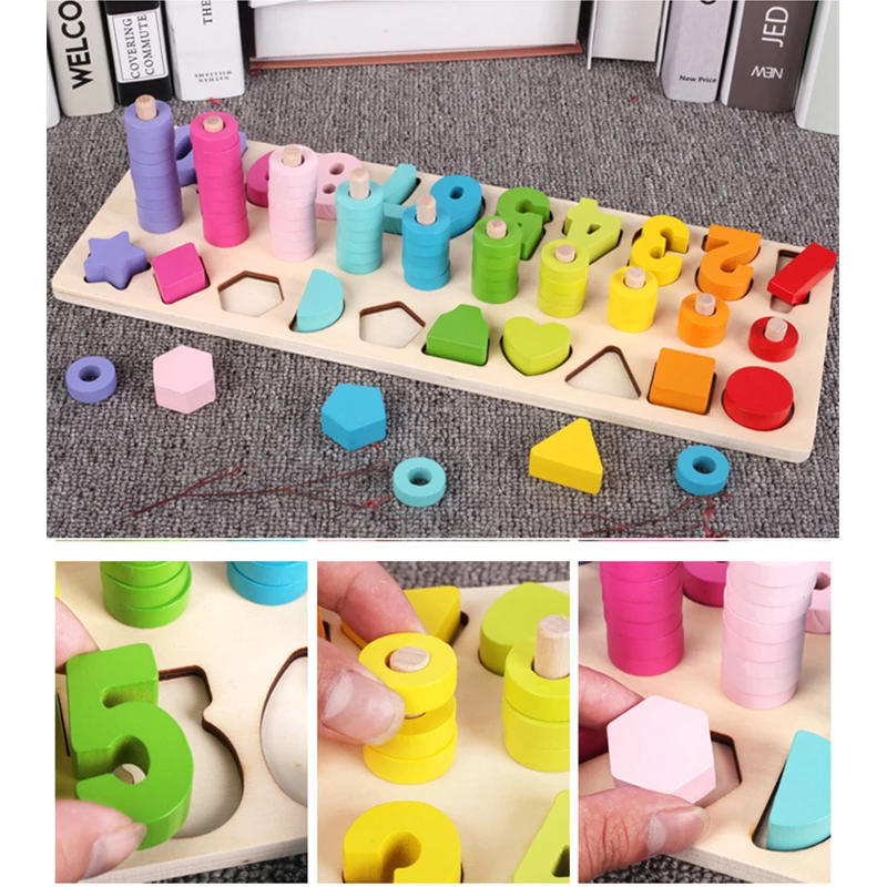 Montessori Toys Children Early Educational Learning Wooden Toy Geometric Cognition Preschool Teaching Aids Montessori Toys Children Early Educational Learning Wooden Toy Geometric Cognition Preschool Teaching Aids