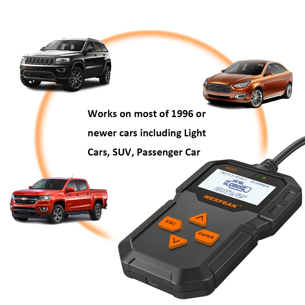 Лучшие ODB OBD2 сканер NEXPEAK NX301 автомобиля диагностический нескольких языках