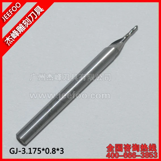 

3.175*0.8*3 Solid Carbide Double Flute Spiral End Mill Bit Mirco 1/8'' Shank CNC Milling Cutter Router Bits Carving Set