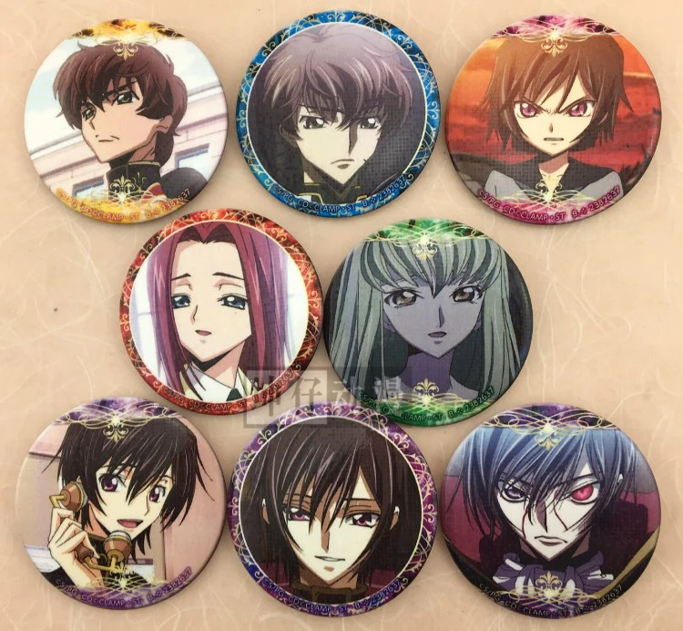 

Code Geass Anime Lelouch C.C. Suzaku Kallen Badge
