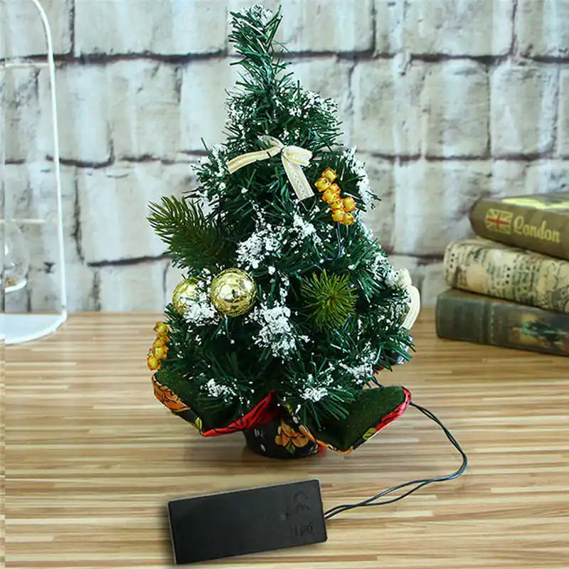 Рождественский светодиодный светильник, светящаяся елка, украшение для спальни, стола, подарок для офиса, дома, 30 см, Рождественский светодиодный, модная и милая елка#2n20