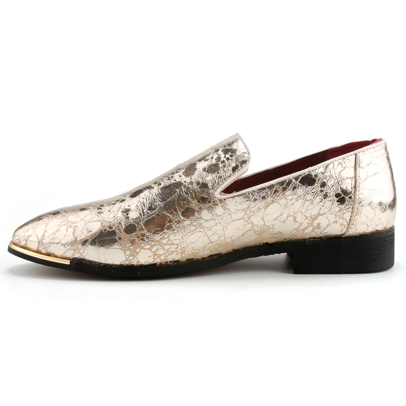 men shoes luxury brand rhinestone loafers fashion silver gold spike flats studded leisure footwear river oxford shoes for men (2)