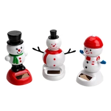 Рождественский снеговик, украшение для приборной панели, аксессуары для интерьера, танцевальная игрушка на солнечных батареях, украшение для автомобиля, милая качающаяся кукла