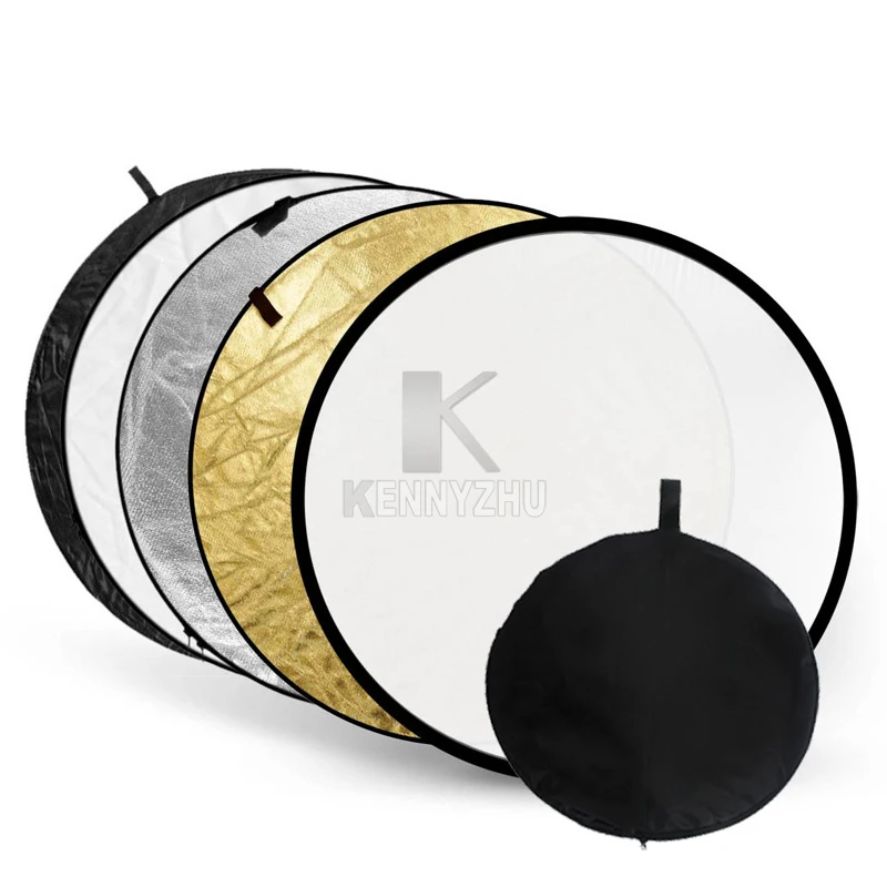 

Godox 60cm/24" 80cm/32" 110cm/43" 5 in 1 Photo Studio Collapsible Round Disc Reflector with Carrying Bag