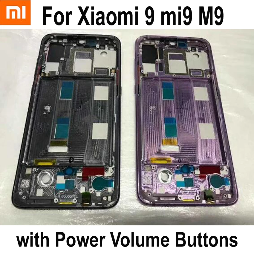 

Original Best Quality Middle Plate LCD Supporting Frame Bezel Housing + Side Keys For Xiaomi 9 mi9 M9 Mi 9 MID Frame Phone Parts