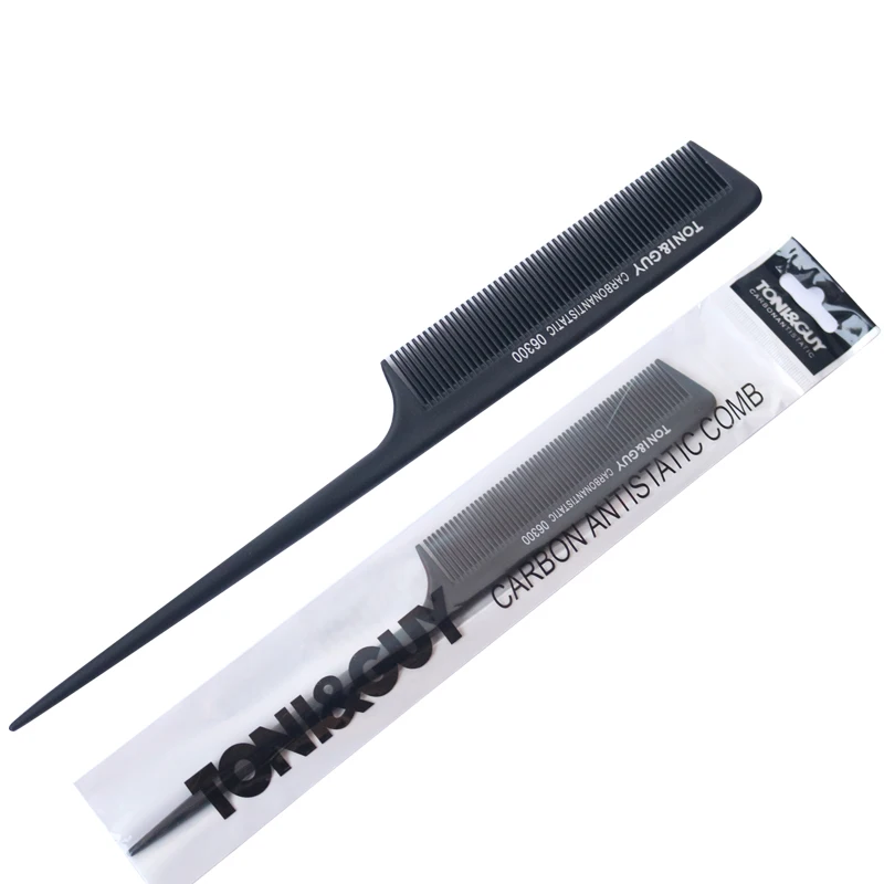 

Professional Tail Comb, 5 pcs Hair Carbon Comb Antistatic Hair Comb In Black Color, Heat resistant Haircut Comb For Salon