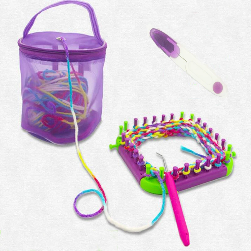 

2018 New Yarn Case Yarn Storage Baskets Knitting Yarn Round Plastic Bags Portable Lightweight and Easy to Carry for Yarn Project