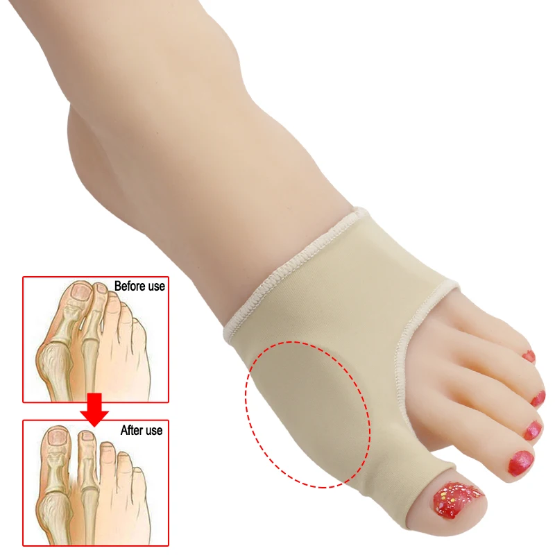 1pair Comfortable Soft Bunion Protector Toe Straightener Toe Separator Corrector Thumb Feet Care Adjuster hallux valgus