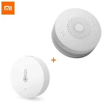 

2 in 1 Original Xiaomi Smart Home Multifunctional Gateway Alarm + Mi Smart Temperature and Humidity Sensor