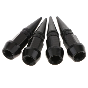 

4 Pack 45MM Motorcycle Car Auto Bike Long Spike Shape Dustproof Tire Wheel Stem Valve Caps Polished Aluminum Tire Caps