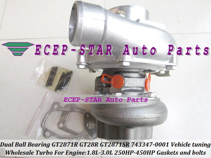 Dual Ball Bearing Turbo GT2871R GT28R GT2871SR 743347-0001 Turbine Turbocharger For Vehicle tuning 1.8L-3.0L 250HP-450HP (6)