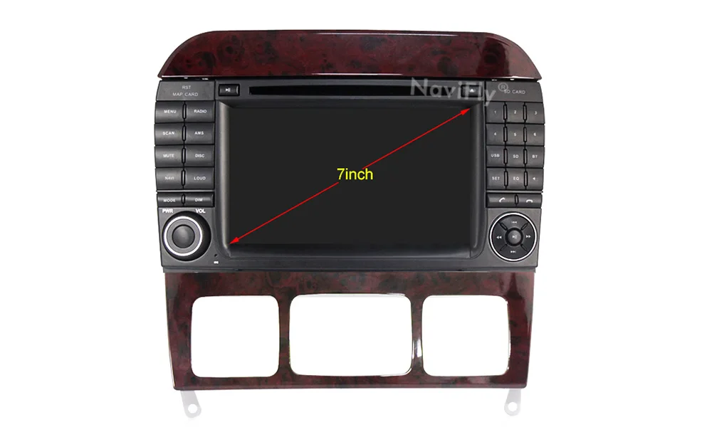 Top Navifly! Android 9.1 Car dvd radio audio Player For Mercedes Benz S Class S280 S320 S350 S400 S500 W220 W215 GPS Navi WIFI RDS 9