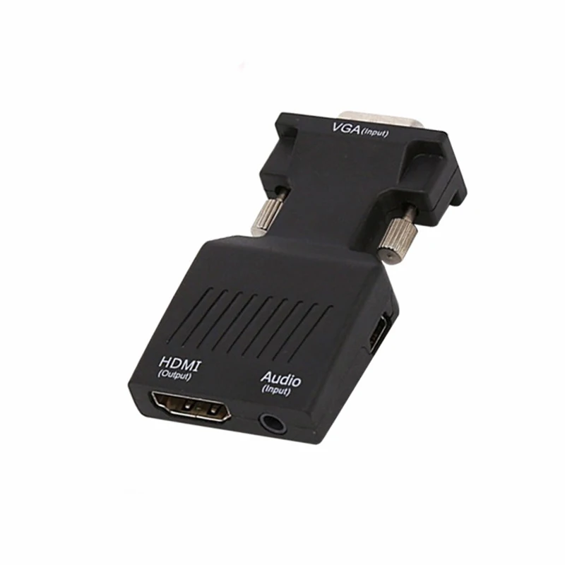 5 шт./лот Переходник HDMI VGA мама папа аудиокабель видеоконвертер 1080P проектор для ПК