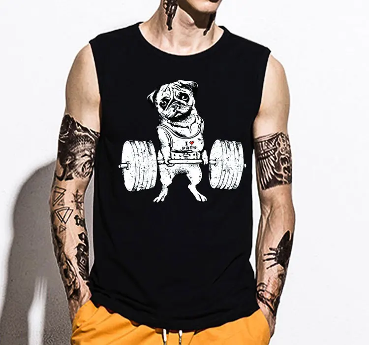 

Fashion love pain cute dog trainer Man women summer spirit sleeveless Top tee vest tank top