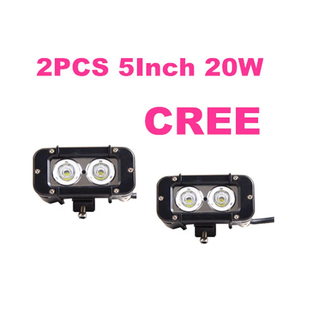 

Marloo 2PCS 20w 4.5inch Offroad Car Light Single Row Aluminum Housing LED Light Bar for Trucks