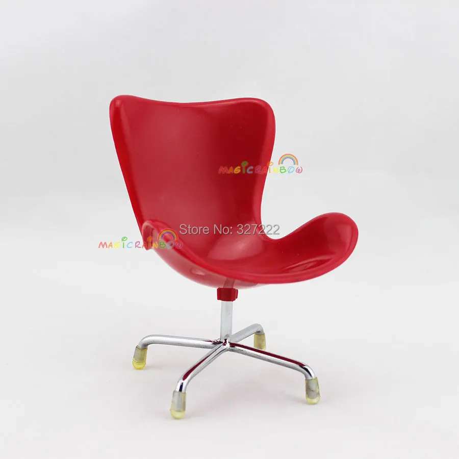 Egg Chair Armchair Backrest Swivel Toy for Dolls Barbie Blythe Dollhouse Miniatures 1:6 Red Egg Chair Armchair Backrest Swivel Toy for Dolls Barbie Blythe Dollhouse Miniatures 1:6 Red