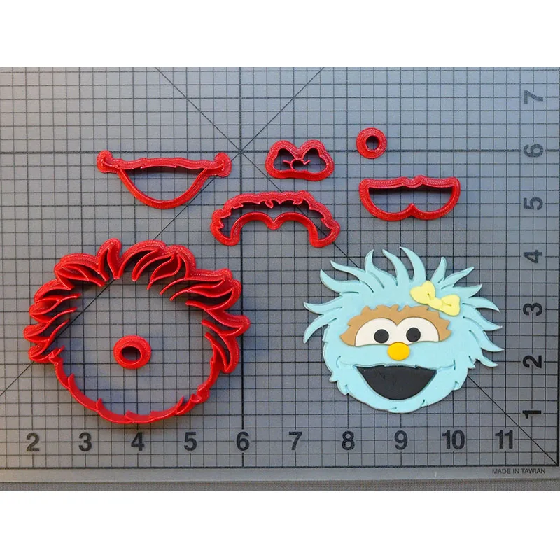 Мультяшный персонаж кунжутная улица печенья 3D Печатный Elmo набор формочек для