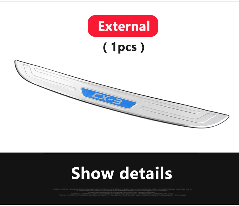 Нержавеющая сталь автомобиля задний бампер багажник порога Защитная Чехлы для Mazda CX3 CX-3 аксессуары
