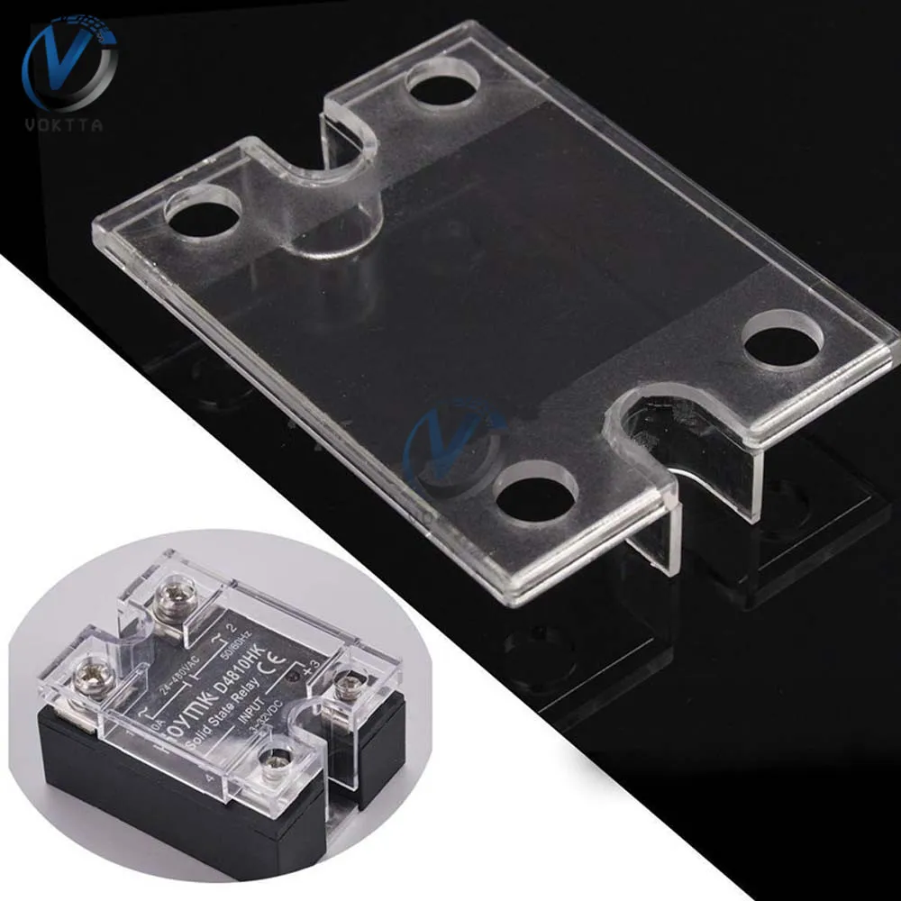 

SSR Solid State Relay Plastic Cover Transparent Protection for Solid State Relay Front Cover Stand Suitable for SSR Protection