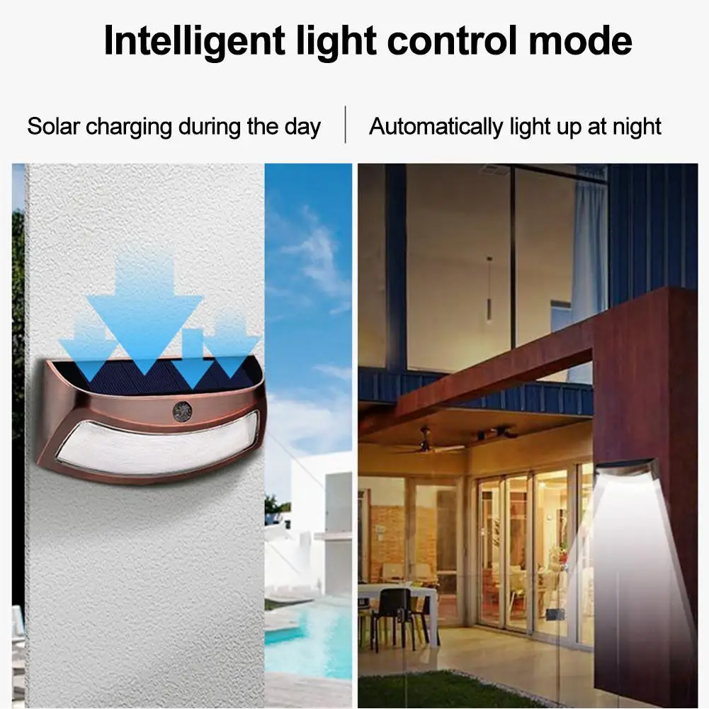 

LED Solar Outdoor Garden Courtyard Sensitive Light Control Control Rugged Solar Waterproof Wall Mount Light
