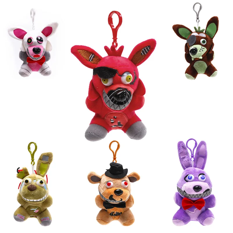 14 см пять ночей у Фредди FNAF плюшевые Foxy Бонни и Чика Золотой кошмар медведь кулон