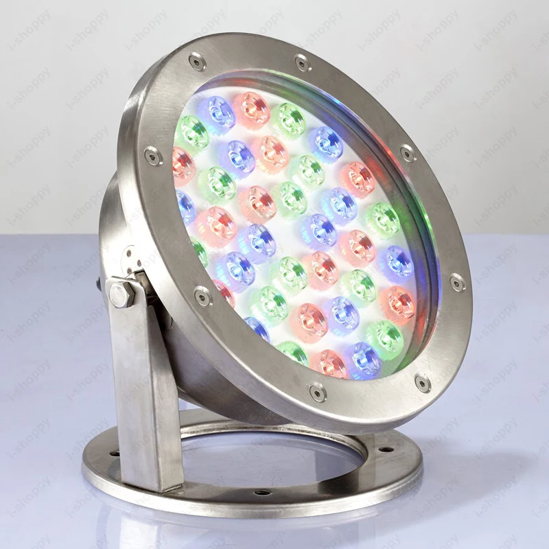 Jacksing Lumi/ère de Piscine projecteur de Piscine 300LED RGB t/él/écommande lumi/ère de Piscine creus/ée Lampe sous-Marine /éclairage de Piscine AC12V IP68 /étanche 30W