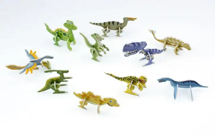 10 шт. Лидер продаж динозавр вечерние подарок 3D динозавр головоломка джунгли вечерние пользу милые дети были счастливы День рождения поставить сувенир
