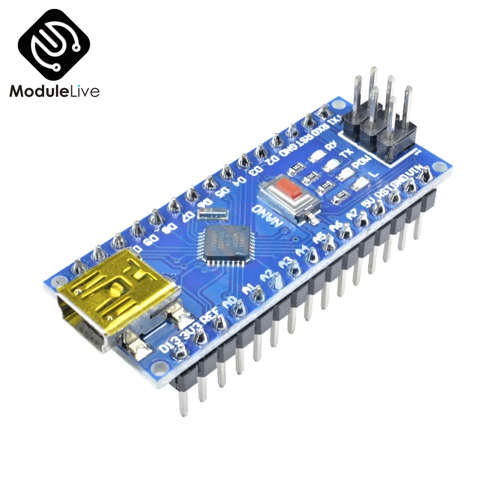 1x Mini 5V 16M ATmega328 USB Nano Micro-Controller Board For Arduino