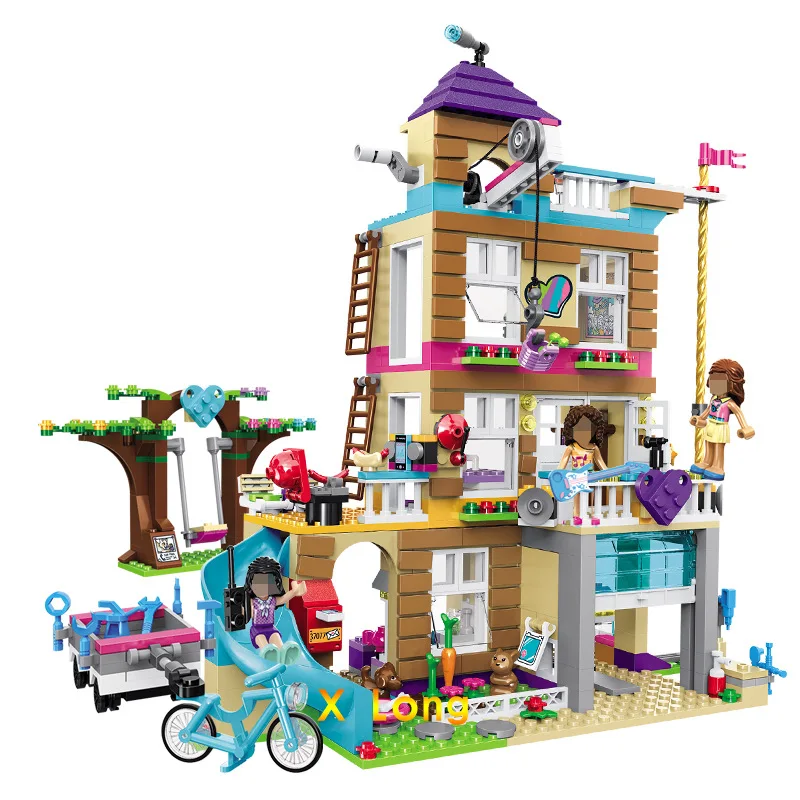 

37077 740Pcs Girls Friends Heartlake Friendship Club House 41340 Building Bricks Children Toys Gift Compatible with Legoing