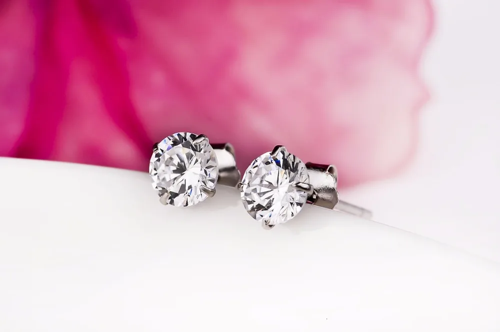 Женские серьги гвоздики из серебра 925 пробы с фианитом|earrings blue|earring plugearrings cheap |