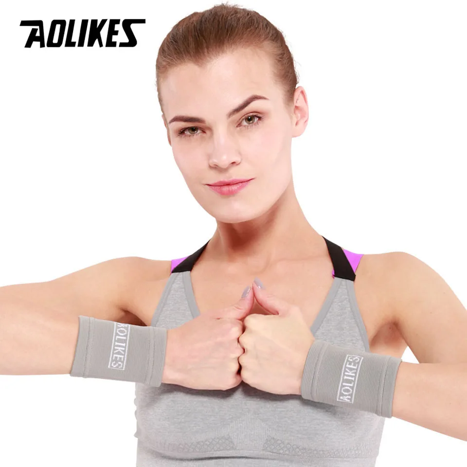 AOLIKES 1 Paar Handgelenkstütze Schützen Armband Unisex Armschienen für Basketball Fußball Laufen