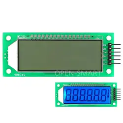 Синий Подсветка ЖК-дисплей модуля 2,4 дюймов 6-цифра 7 сегмент ЖК-дисплей Дисплей модуль HT1621 ЖК-дисплей Драйвер IC с десятичной точки для Arduino
