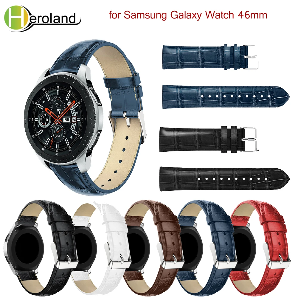 Ремешок для часов 20 мм, ремешок для samsung Galaxy Watch 42 мм/46 мм, ремешок, умный браслет, кожаный ремешок, ремешок на запястье, ремешок под крокодиловую кожу