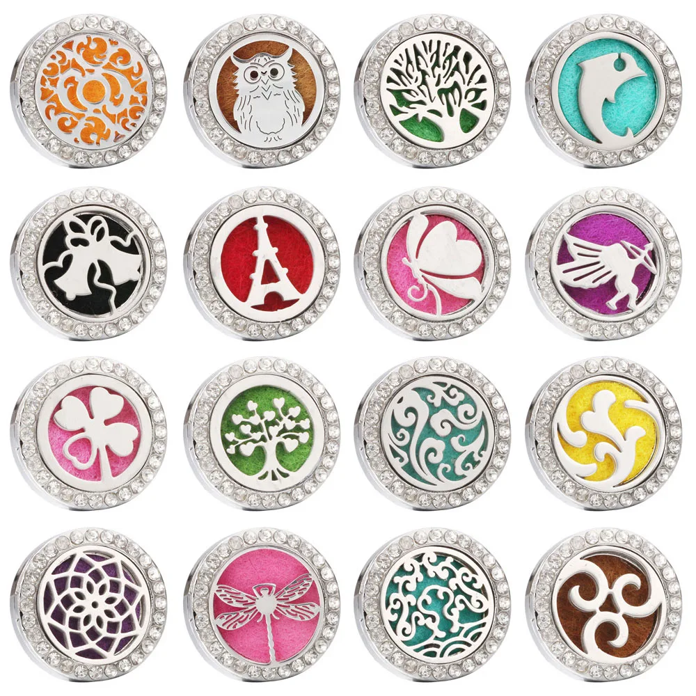 

Perfume Locket Magnetic Stainless Steel Aromatherapy Essential Oil Diffuser 18mm Snap Button Jewelry Bracelet with 1pcs Pad