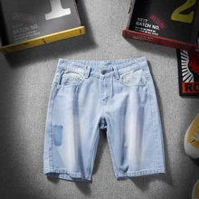 Летние Шорты Джинсы мужские большие размеры мужские жира ярдов джинсовые шорты мужские heren korte broeken