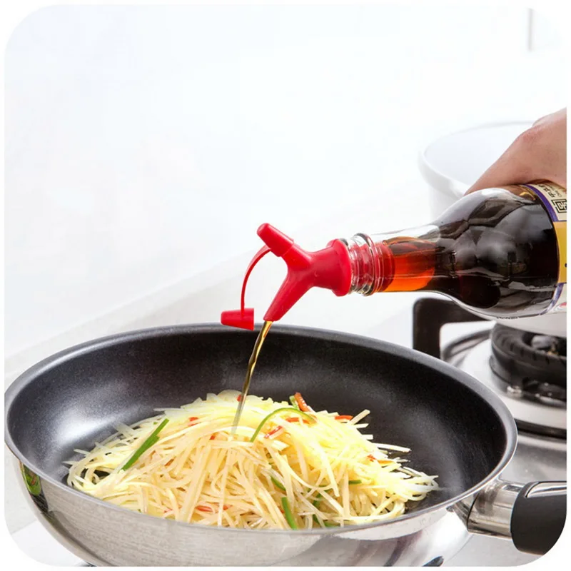 

Urijk 3x7cm Kitchen Double-headed Oil Bottle Stopper Vinegar Bottles Can ABS Lock Plug Seal Leak-proof Plastic Nozzle Food Grade