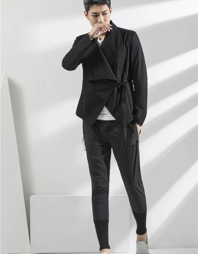 S-6XL New men clothing Hair Stylist GD Fashion original Big Lapel collar slim Suit Coat plus size singer costumes