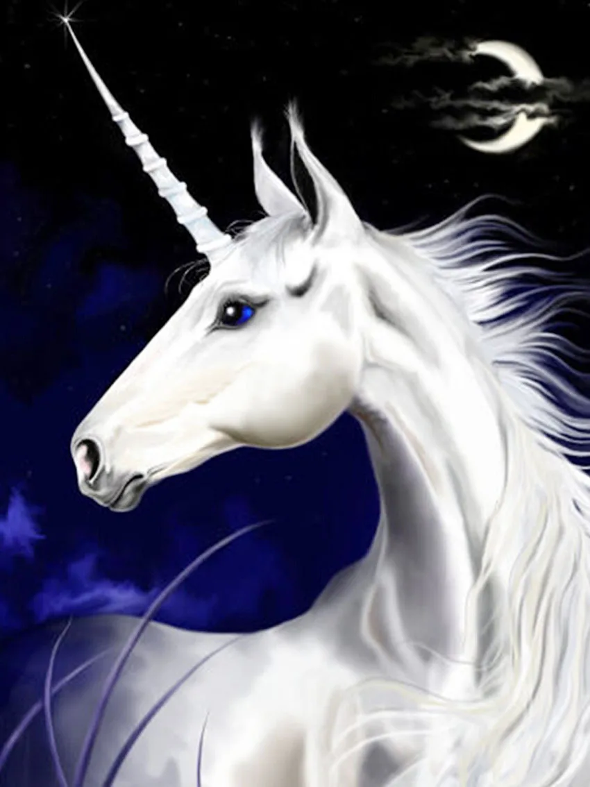 Продажа Новые 3D поделки алмазов картина Единорог и Луны миф Вышивание мозаика Стразы вышивки крестом украшения дома Книги по искусству Хобби Craft На...