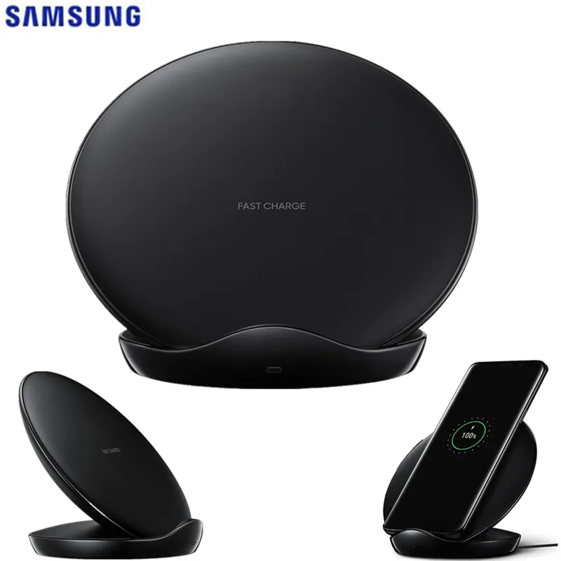 Pаспродажа Оригинальное Быстрое беспроводное зарядное устройство samsung Qi Pad для Galaxy S10 S9 S8 Plus S7 Note10 iPhone 8 Plus X для huawei mate 20pro EP N5100