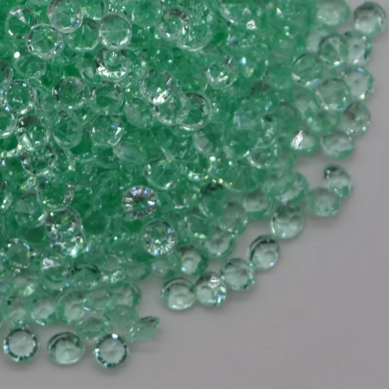 Свадебные украшения 1000 шт 4,5 мм кристалл конфетти день рождения, вечеринки, Разбрасыватели конфетти для стола, прозрачные кристаллы, центральный элемент, вечерние принадлежности - Цвет: green