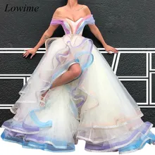 Новые роскошные трапециевидные платья знаменитостей Hi-Lo с открытыми плечами великолепные вечерние выпускные женственные вечерние платья женские платья De Soiree