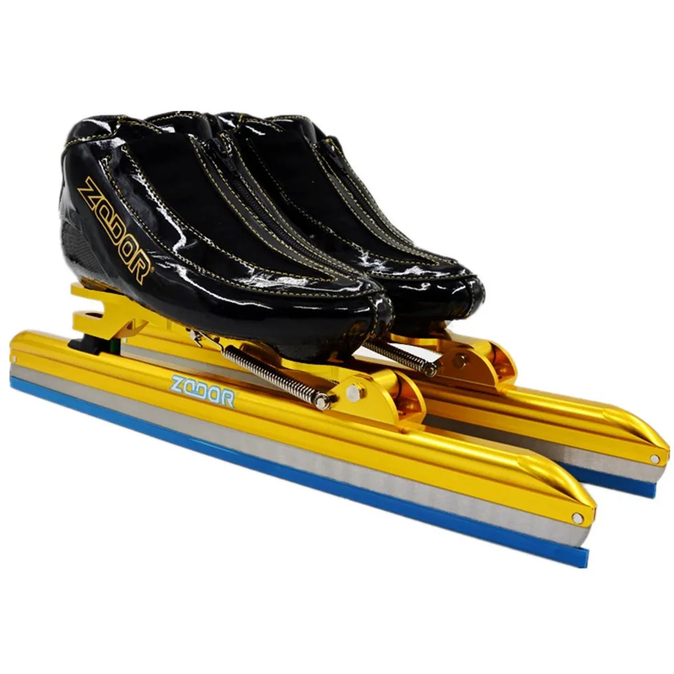 JEERKOOL الجليد على الجليد النساء سرعة الشكل التزلج الجليد الجليد الكربون/الألياف الزجاجية المعادن الإصلاح الموقع سكين سباق شفرة الأحذية IC4