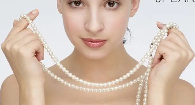 

long 488-9mm genuine natural south sea white pearl necklace