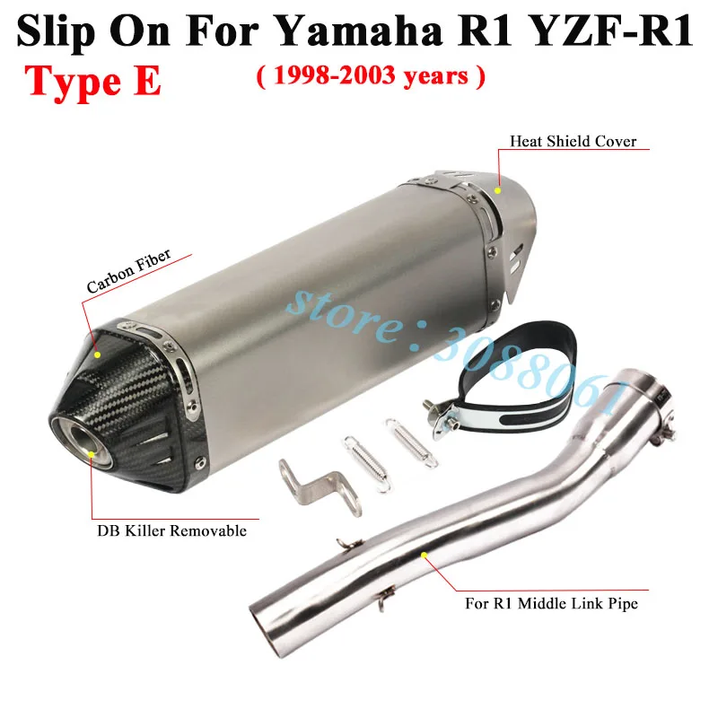 Слипоны для мотоцикла Yamaha R1 YZF 1998 2003 модифицированный глушитель выхлопных газов