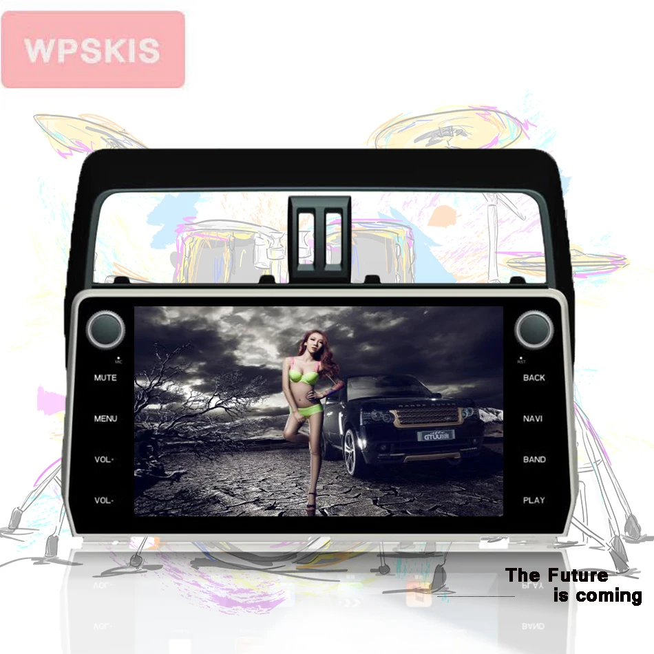 Cheap 2 din Android 8.1 CAR Audio DVD player FOR TOYOTA PRADO 2018 gps car Multimedia head device unit receiver support 3/4G BT camera 2